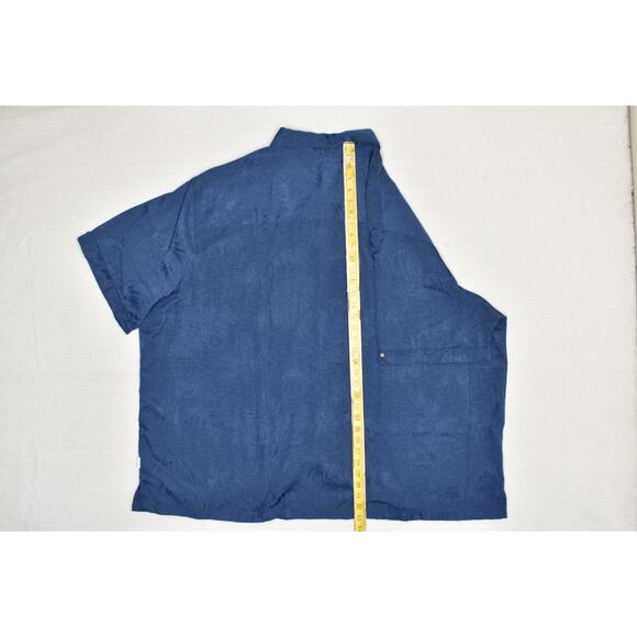 Cubavera Shirt Mens 4XL Palm Leaf Jacquard Button Up Short Sleeve Lightweight - Picture 6 of 8